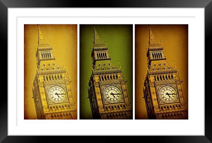 Big Ben Triptych 1 Framed Mounted Print by Stephen Stookey