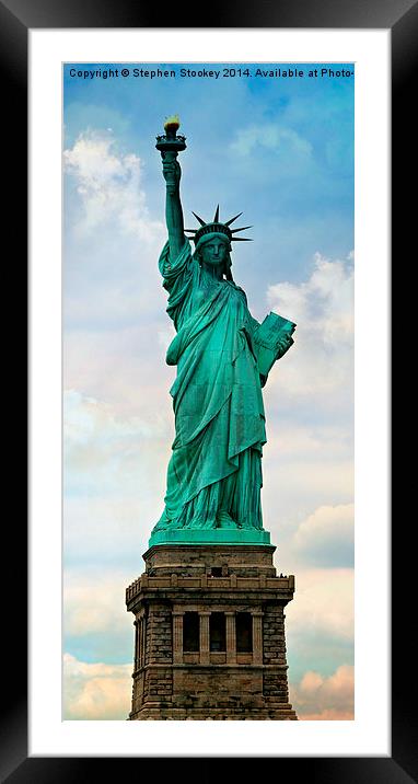 Statue of Liberty Framed Mounted Print by Stephen Stookey