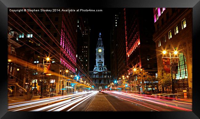  Philadelphia Nights Framed Print by Stephen Stookey