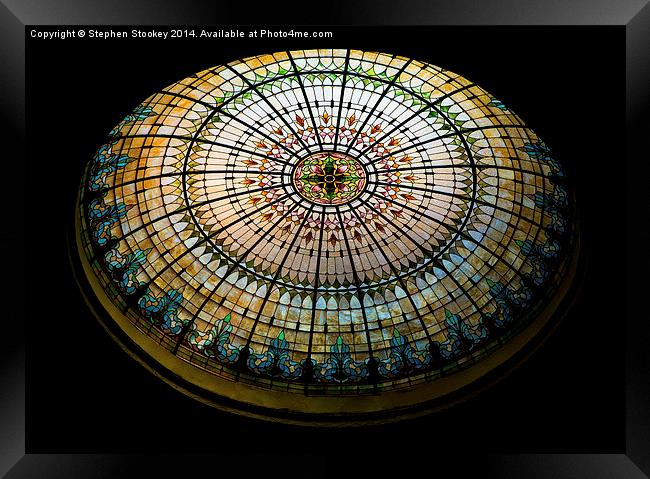  Stained Glass Dome Framed Print by Stephen Stookey