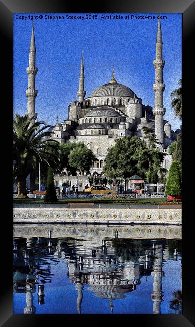  Blue Mosque Framed Print by Stephen Stookey