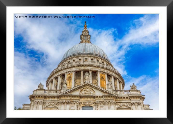 Rise - St. Paul's Dome #1 Framed Mounted Print by Stephen Stookey