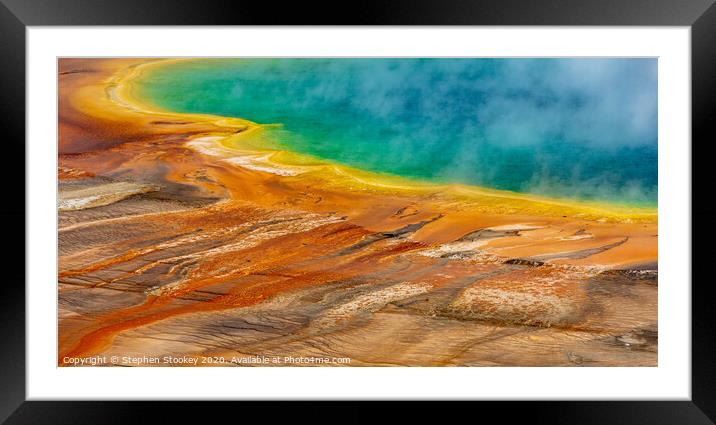 Grand Prismatic Spring - Yellowstone National Park Framed Mounted Print by Stephen Stookey