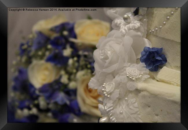  Blue & White Wedding Framed Print by Rebecca Hansen