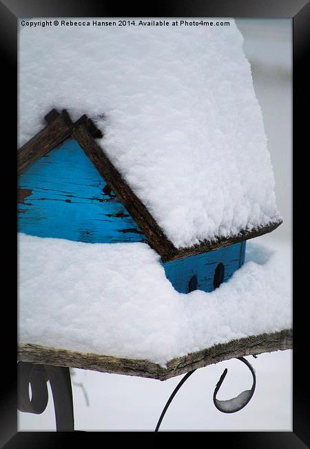  A Very Snowy Winter Framed Print by Rebecca Hansen