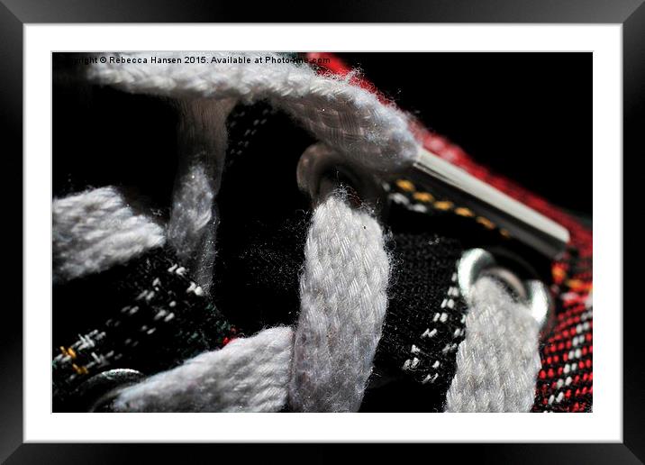  Sneaker Macro Framed Mounted Print by Rebecca Hansen