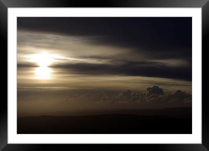 Pendle Sunset Framed Mounted Print by Andy Grundy