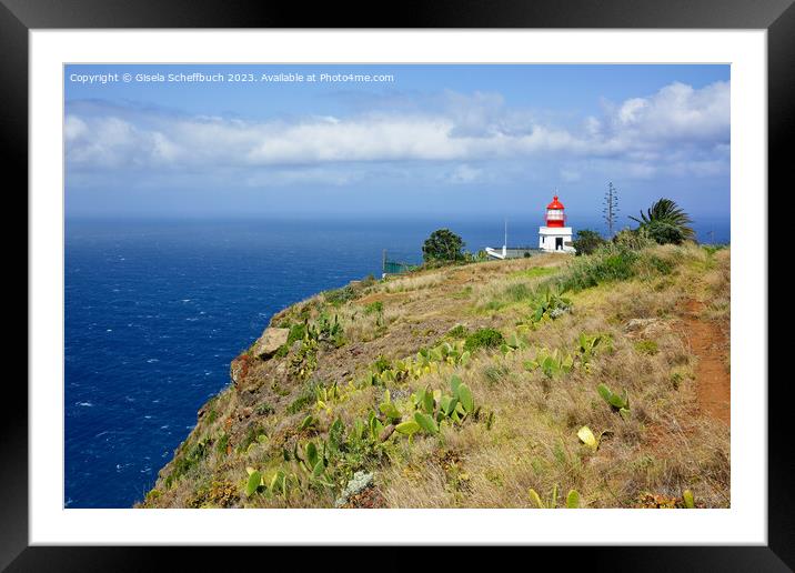 Madeira - Ponta do Pargo Lighthouse Framed Mounted Print by Gisela Scheffbuch