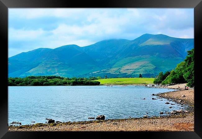 Derwentwater and Skiddaw Group Framed Print by Gisela Scheffbuch