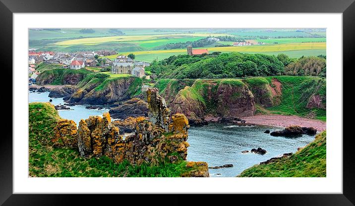 St Abbs Head Framed Mounted Print by Gisela Scheffbuch
