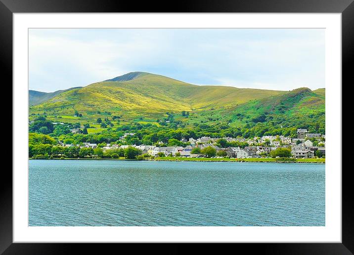  Llyn Padarn with Llanberis Framed Mounted Print by Gisela Scheffbuch