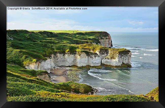  Selwick's Bay at Flamborough Head Framed Print by Gisela Scheffbuch