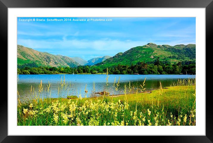  Ullswater Framed Mounted Print by Gisela Scheffbuch