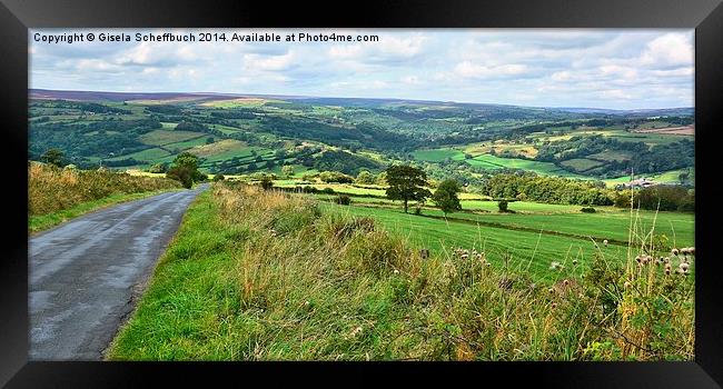  North York Moors Scenery near Grosmont Framed Print by Gisela Scheffbuch