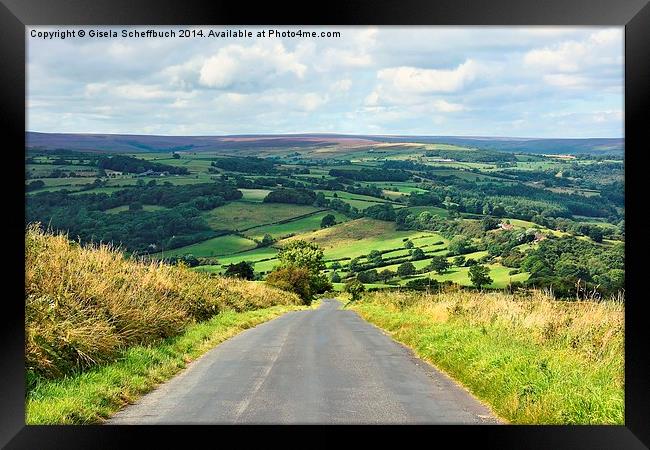 North York Moors Scenery near Grosmont II Framed Print by Gisela Scheffbuch