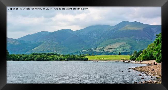 Derwentwater with Skiddaw Group Framed Print by Gisela Scheffbuch