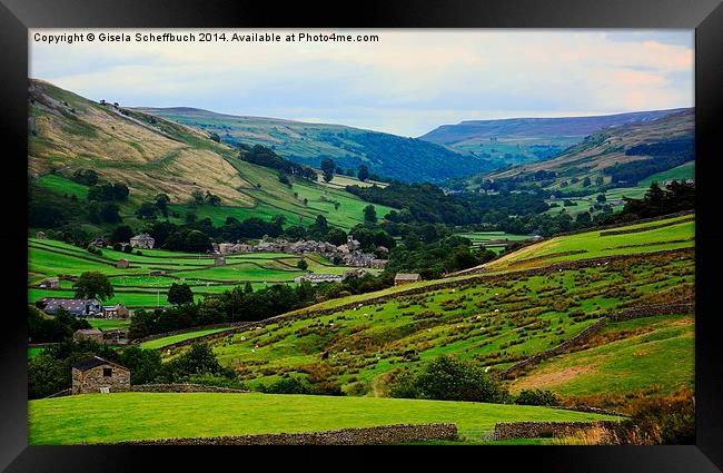  Evening Atmosphere in Swaledale Framed Print by Gisela Scheffbuch