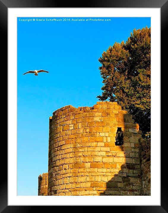  Evening Sun in Caernarfon Framed Mounted Print by Gisela Scheffbuch