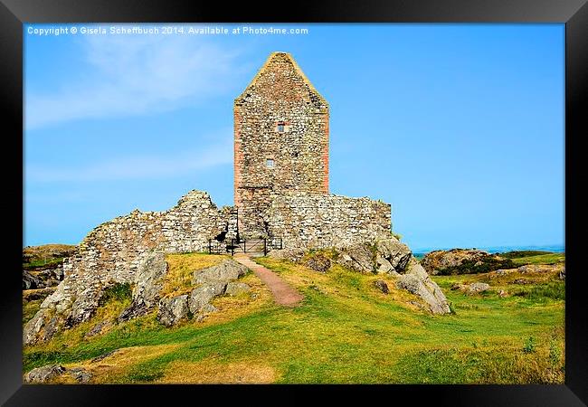  Smailholm Tower Framed Print by Gisela Scheffbuch