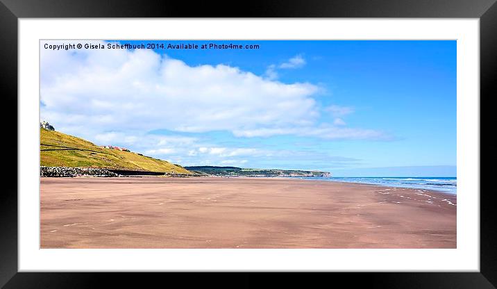  Whitby Beach Framed Mounted Print by Gisela Scheffbuch