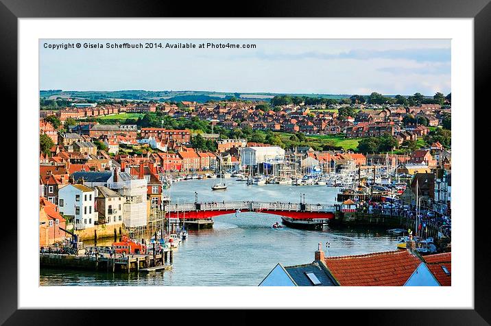 Whitby Harbour Framed Mounted Print by Gisela Scheffbuch