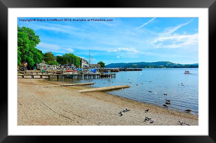  Ambleside at Windermere Framed Mounted Print by Gisela Scheffbuch