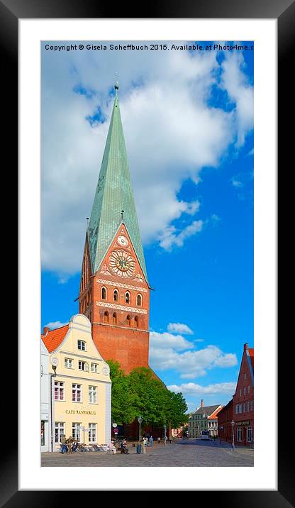  Church St. Johannis in Lüneburg (Germany) Framed Mounted Print by Gisela Scheffbuch