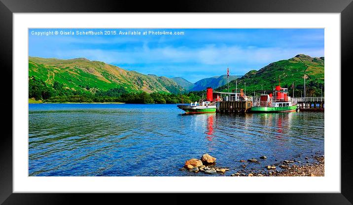  Ullswater Steamers Framed Mounted Print by Gisela Scheffbuch