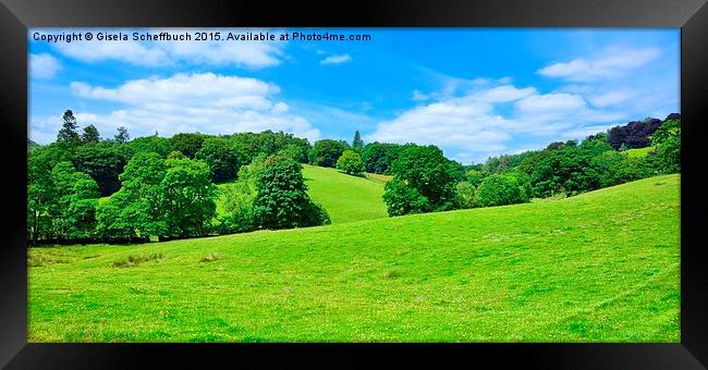 Scenery in Langdale Framed Print by Gisela Scheffbuch