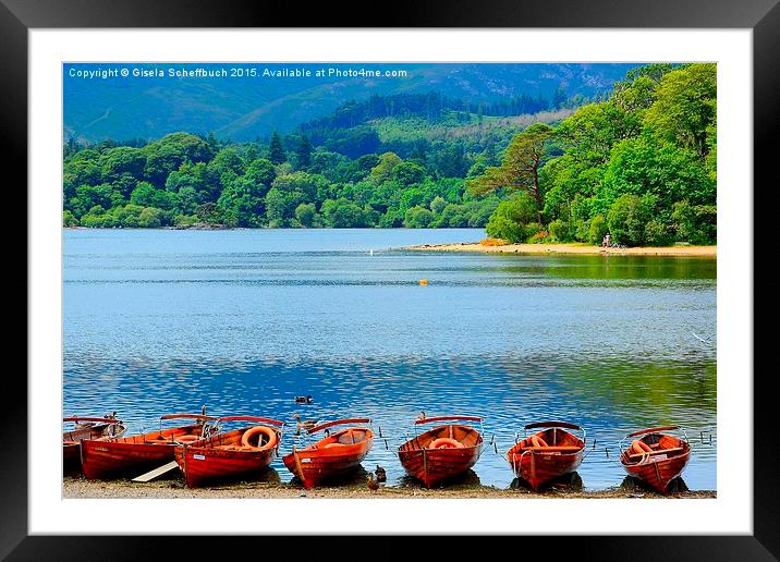  Derwentwater in the Morning Framed Mounted Print by Gisela Scheffbuch
