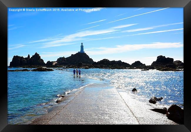  La Corbière Lighthouse Framed Print by Gisela Scheffbuch