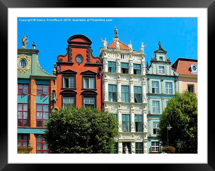  Long Market in Gdansk Framed Mounted Print by Gisela Scheffbuch