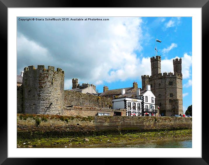  Caernarfon Framed Mounted Print by Gisela Scheffbuch