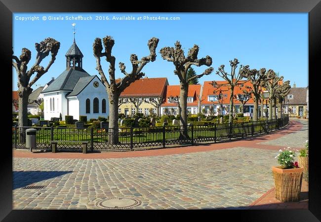 Ancient Fishing Village in the City of Schleswig Framed Print by Gisela Scheffbuch
