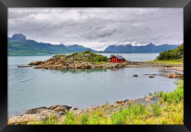  Nordic Summer Scenery Framed Print by Gisela Scheffbuch