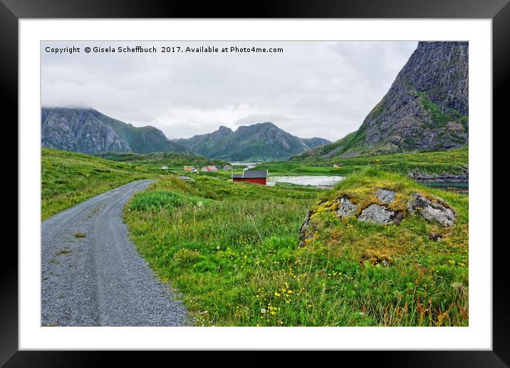 Hovden - A Solitary Vesterålen Village  Framed Mounted Print by Gisela Scheffbuch