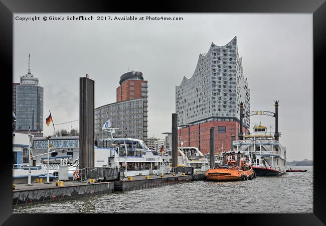 Elbphilharmonie in Hamburg Framed Print by Gisela Scheffbuch