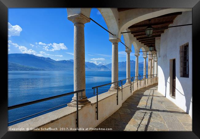  Santa Caterina del Sasso Framed Print by Gisela Scheffbuch