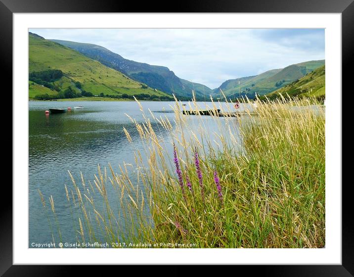 Snowdonia Scenery Framed Mounted Print by Gisela Scheffbuch
