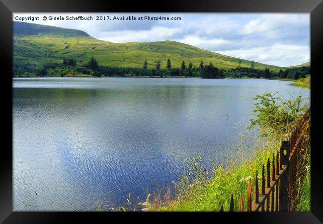 Beacons Reservoir Framed Print by Gisela Scheffbuch