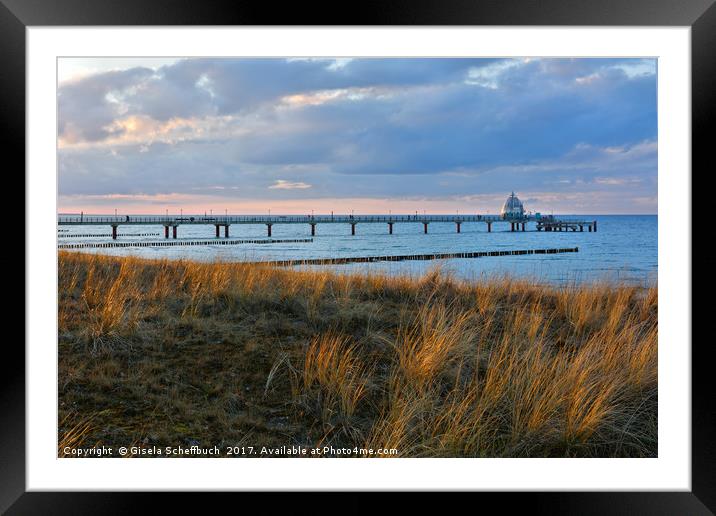 An Evening at the Baltic Sea in Spring Framed Mounted Print by Gisela Scheffbuch