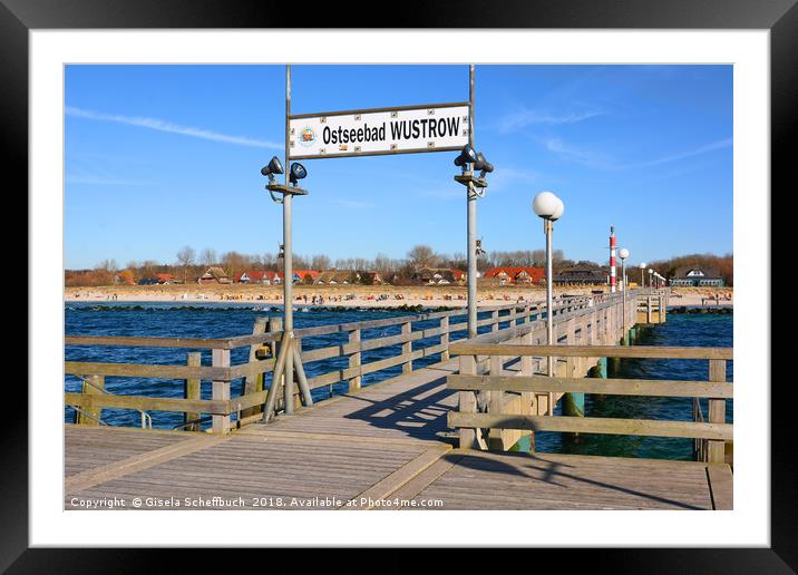 Seaside Resort of Wustrow Framed Mounted Print by Gisela Scheffbuch