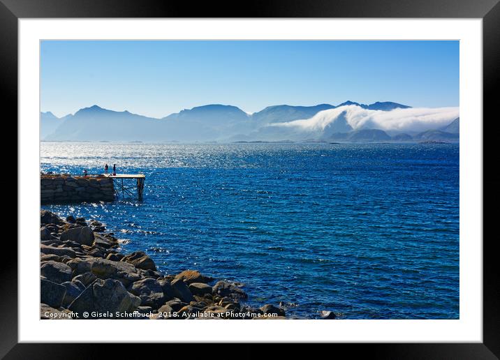 The Weather is Changing on the Lofoten Archipelago Framed Mounted Print by Gisela Scheffbuch