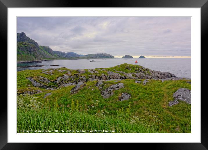 A Summer Night in Hovden Framed Mounted Print by Gisela Scheffbuch