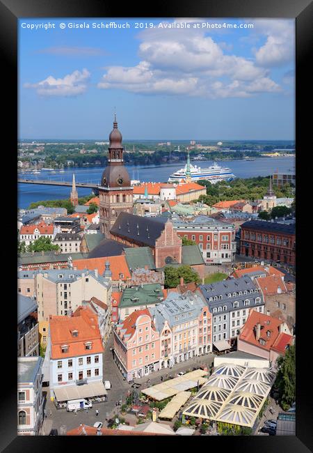 Riga in the Heart of the Baltic Region Framed Print by Gisela Scheffbuch
