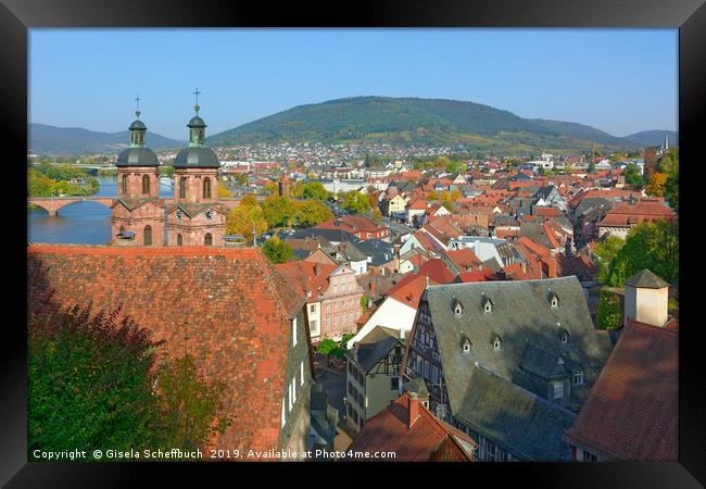 Quaint Old Town of Miltenberg Framed Print by Gisela Scheffbuch