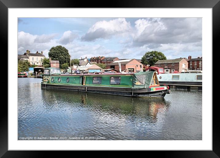Narrowboat in Colour at Stourport-on-Severn Framed Mounted Print by RJ Bowler