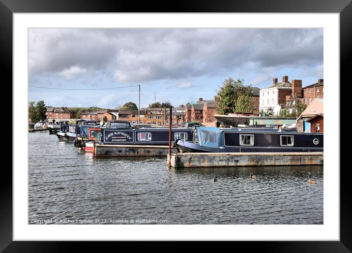 Narrowboats at Stourport-on-Severn Framed Mounted Print by RJ Bowler