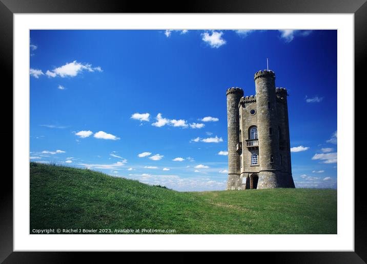 Broadway Tower with Clouds Framed Mounted Print by Rachel J Bowler