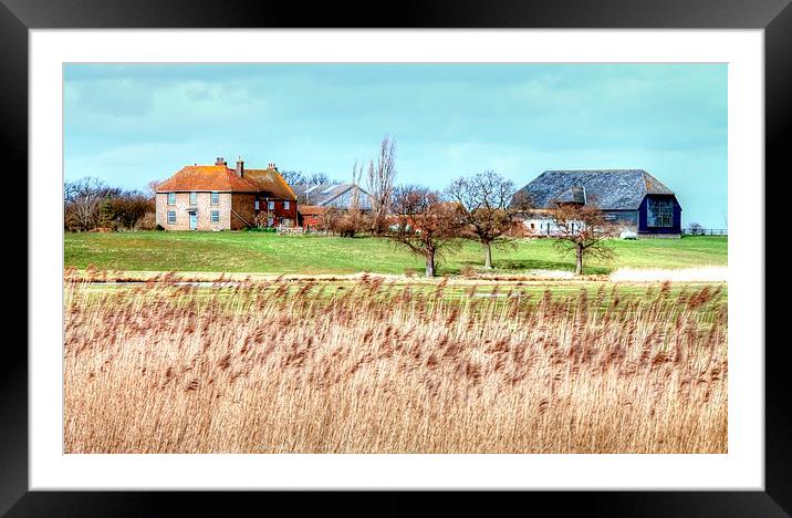 Elmley marsh farm buildings Framed Mounted Print by Andy Wickenden